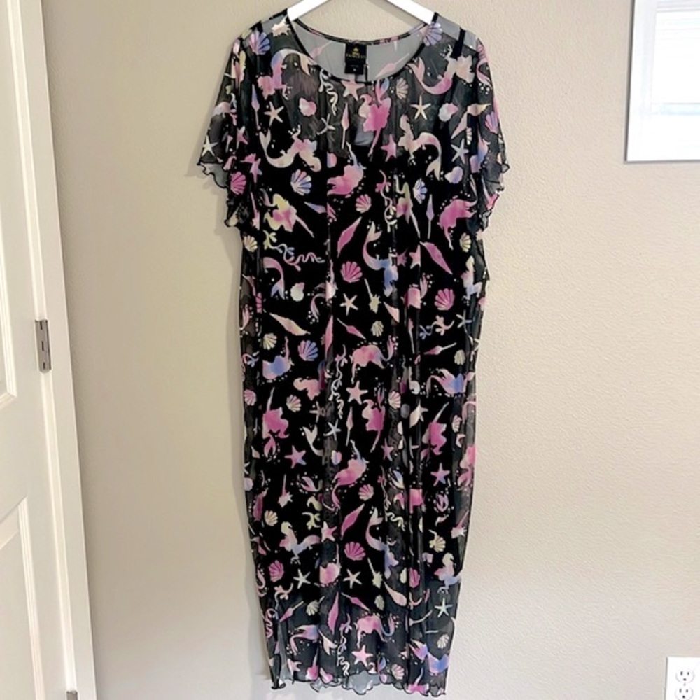 Torrid Disney The Little Mermaid Midi Mesh T Shirt Dress - Picture 7 of 12